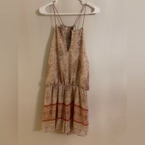 Lulu's Cream and Red Floral Romper